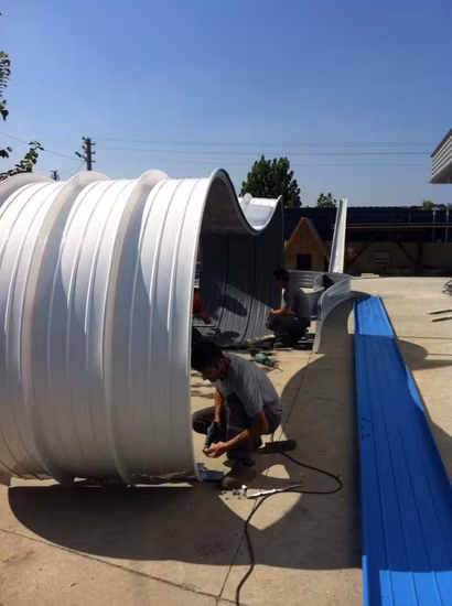 Toit debout en aluminium de construction coudant le profil courbant la machine de formage