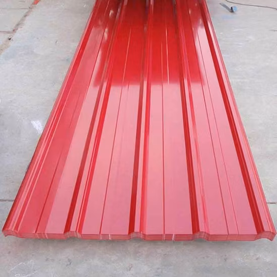 Gros Stock Fabricant Fournir Galvanisé Couleur Enduit En Acier Ondulé Toiture Tôle Métal Toiture Prix Toiture À Faible Pente
